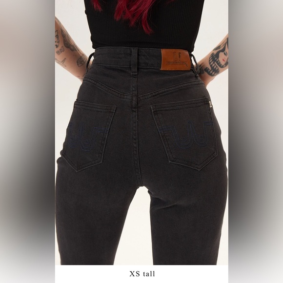 NWT Fashion Brand Company TALL Nap Jeans For Big Butts Black Denim size XL - Picture 4 of 8